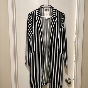 B & W Striped coat/long jacket